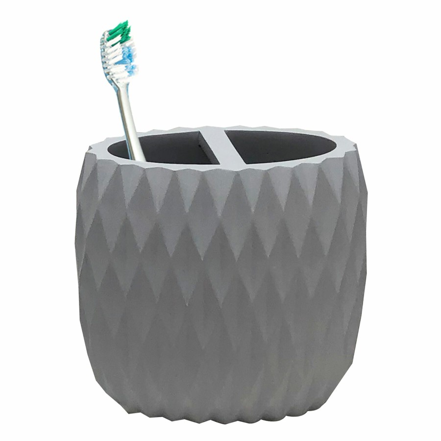 Bed & Bath * | Dark Grey Wave Bath Toothbrush Good Quality