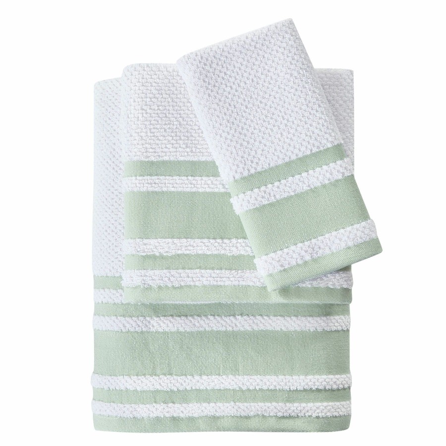 Bed & Bath * | Grace Mitchell Green Fingertip Towel Sale Merchandise