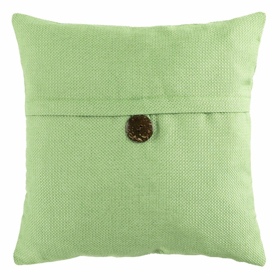 Decor & Pillows * | Clayton Green Button Throw Pillow, 24 Special Style