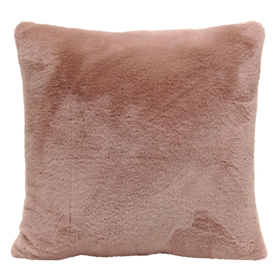 Decor & Pillows * | Bristol Blush Pink Faux Fur Throw Pillow, 18 Sale