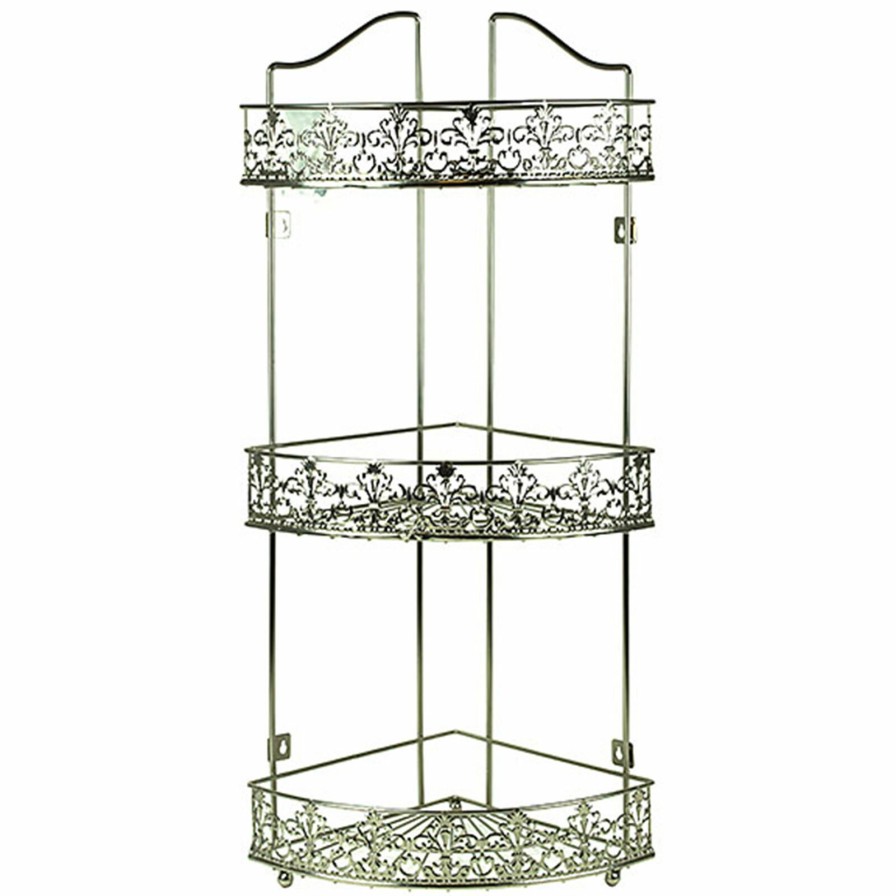 Bed & Bath * | 3-Tier Corner Rack Silver With Discount