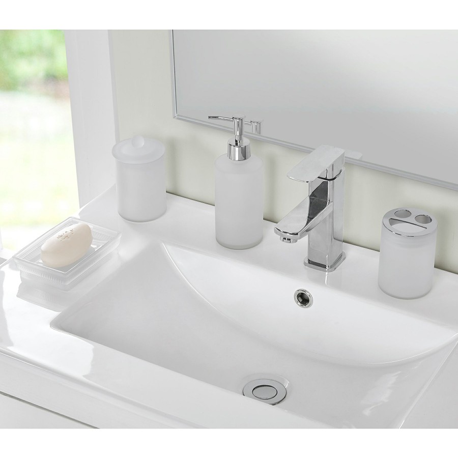 Bed & Bath * | White Frost Glass Bath Pump Hot Selling