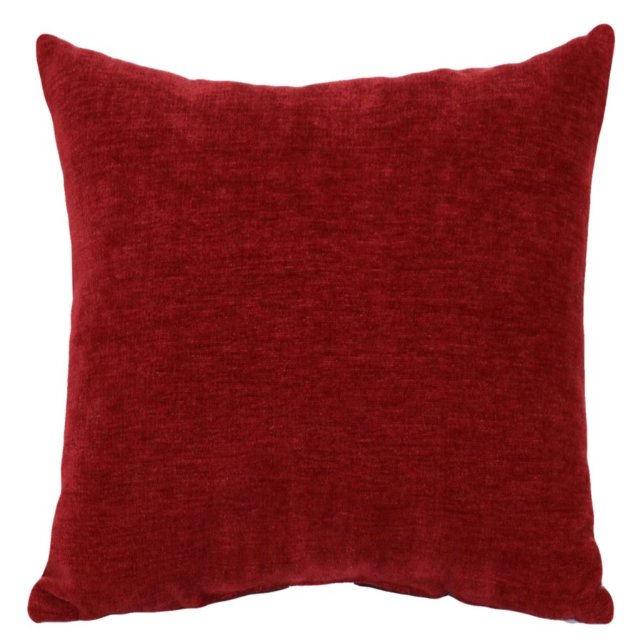 Decor & Pillows * | Reese Red Chenille Throw Pillow, 24 Fire Sale