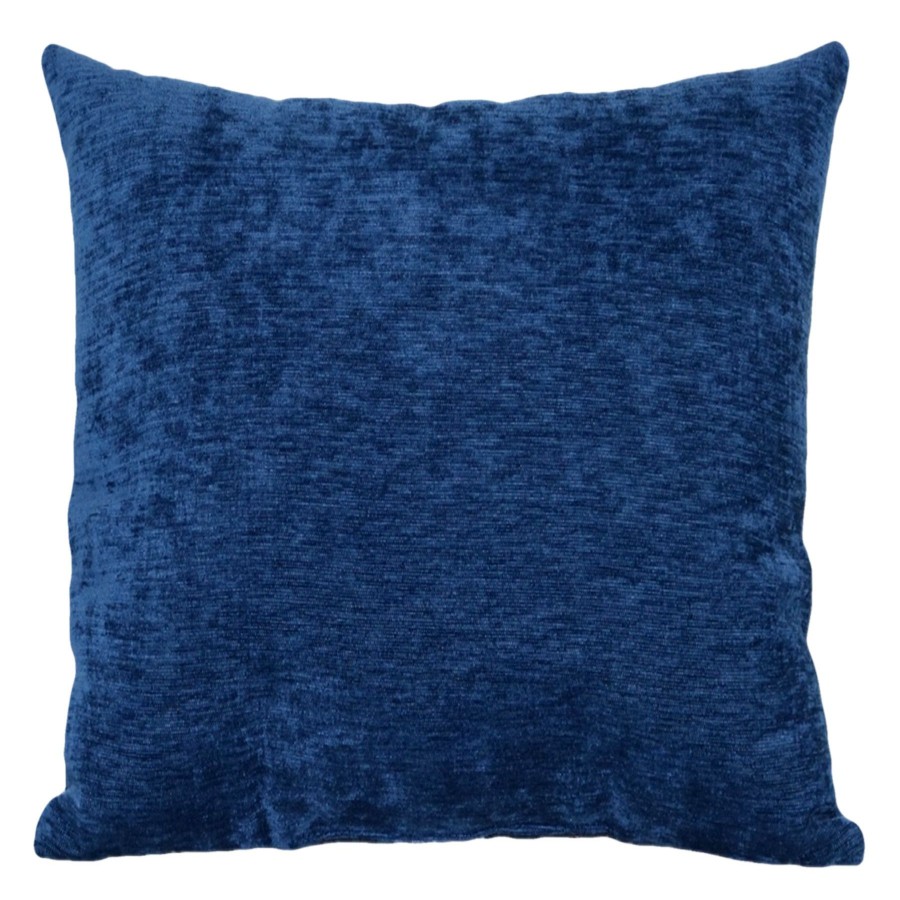 Decor & Pillows * | Reese Navy Chenille Throw Pillow, 18 Offering Discounts