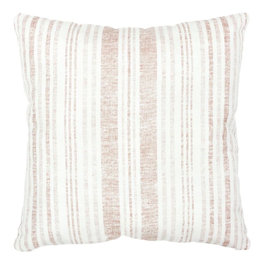 Decor & Pillows * | Pink Brower Striped Throw Pillow, 18 Shoping Model