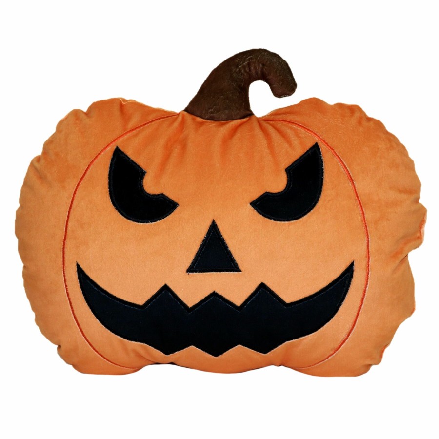 Decor & Pillows * | Jack-O'-Lantern Shaped Halloween Throw Pillow, 16 11 Online Discount