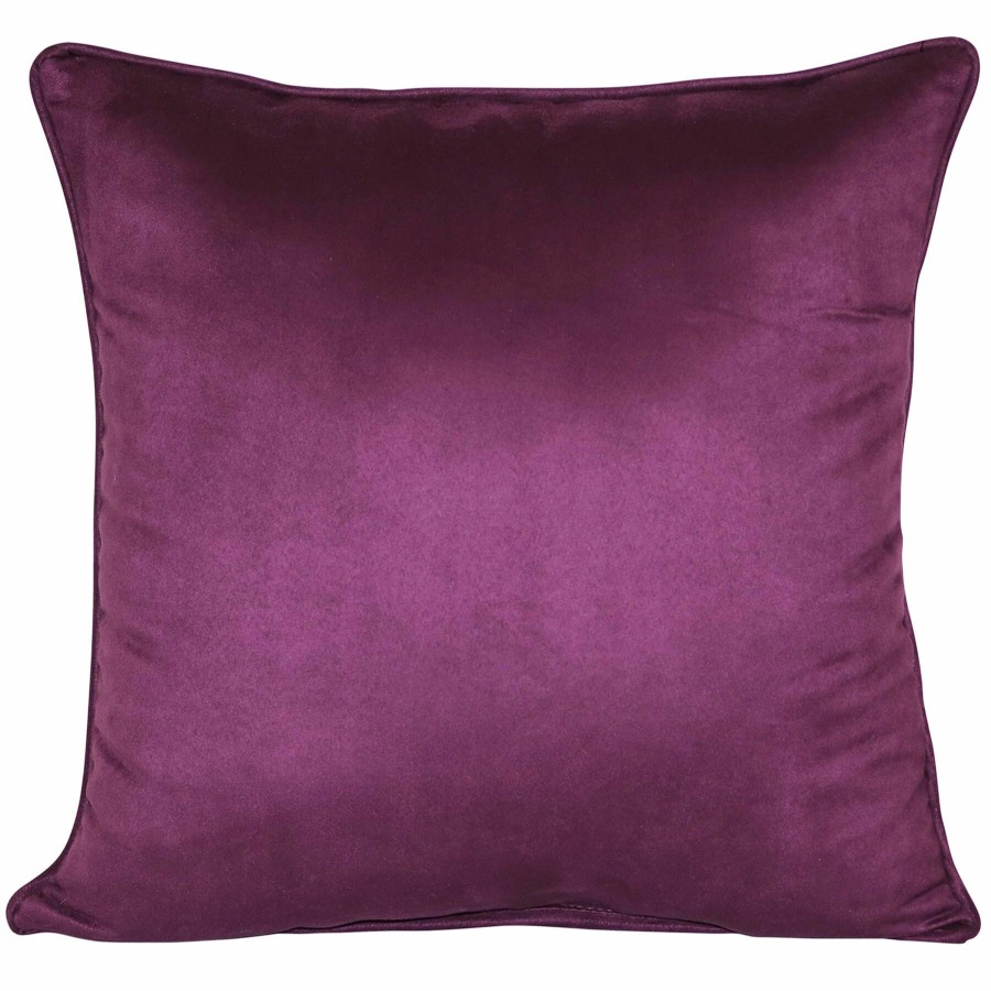 Bed & Bath * | Purple Suede Throw Pillow, 18 Sale