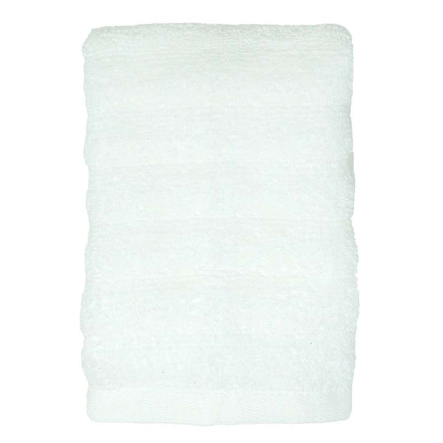 Bed & Bath * | Textured Washcloth, White Trend Model