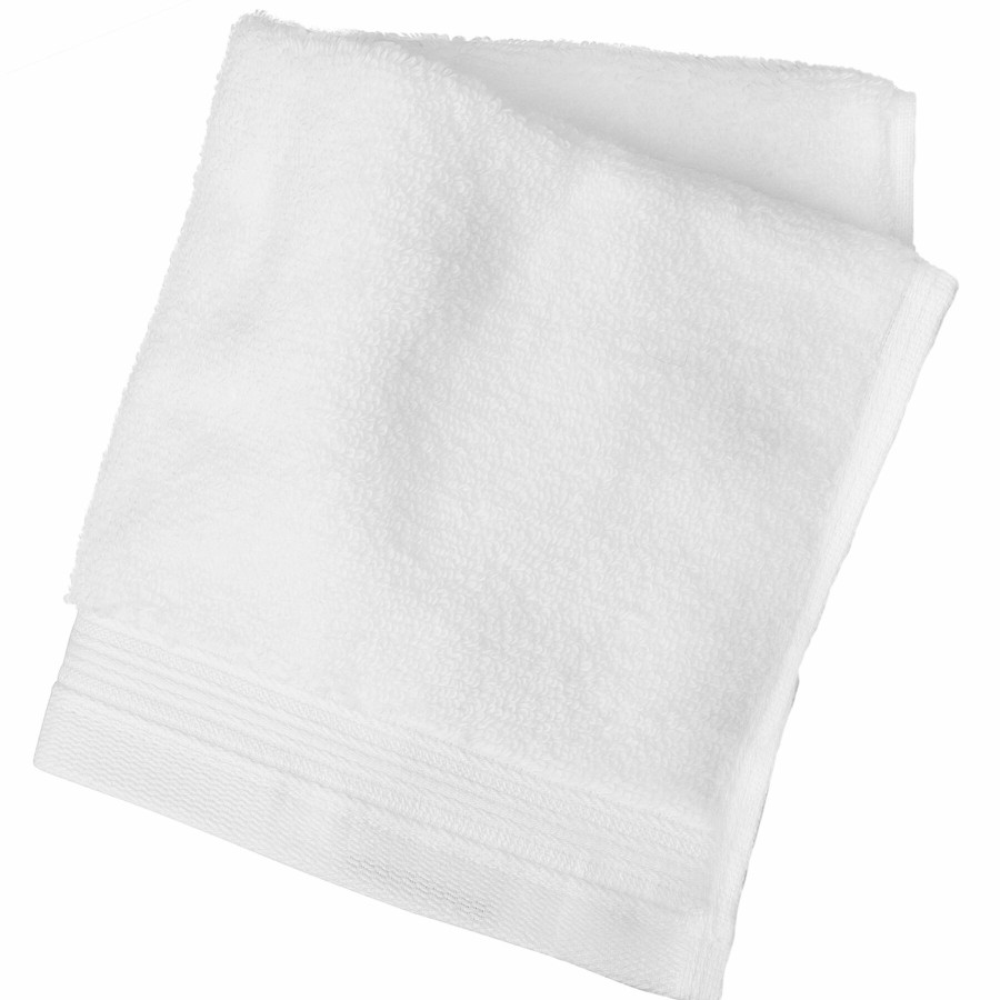 Bed & Bath * | Performance White Washcloth 13X13 Delicate Design