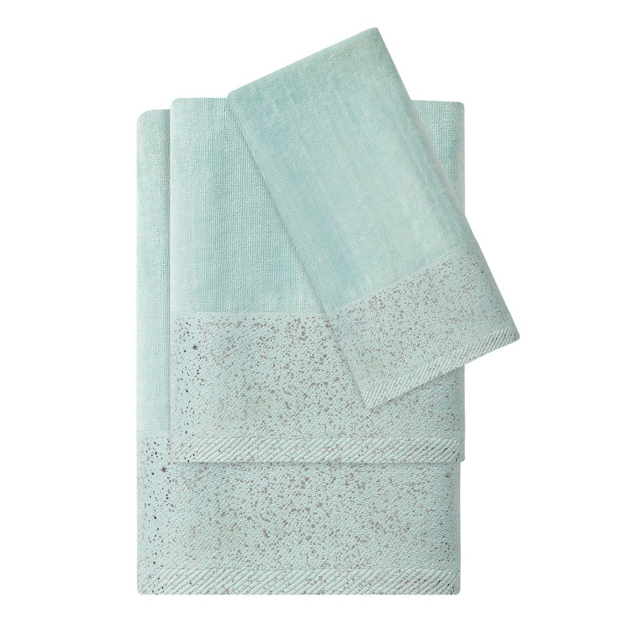 Bed & Bath * | Laila Ali Pixie Dust Bath Towel, Aqua With Discount