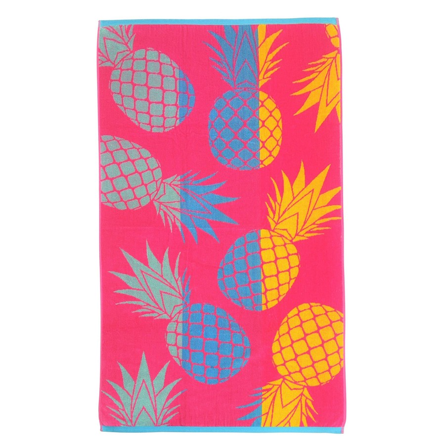 Bed & Bath * | Multicolor Pineapple Beach Towel, 34 63 Special Design