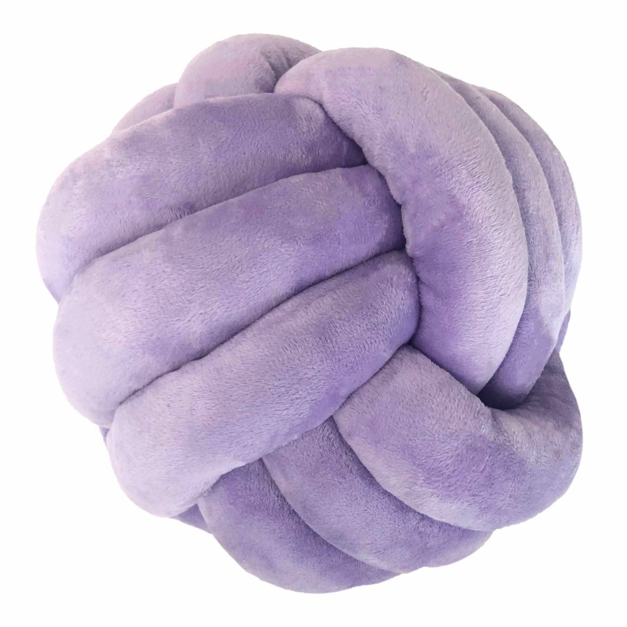 Decor & Pillows * | Knot Ball Throw Pillow, Lilac Offering Discounts