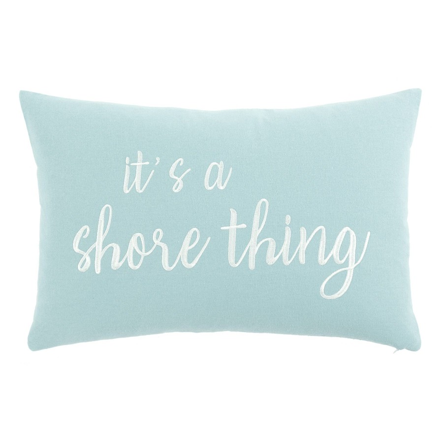 Decor & Pillows * | Ty Pennington It'S A Shore Thing Aqua Throw Pillow, 13 20 Top Sell