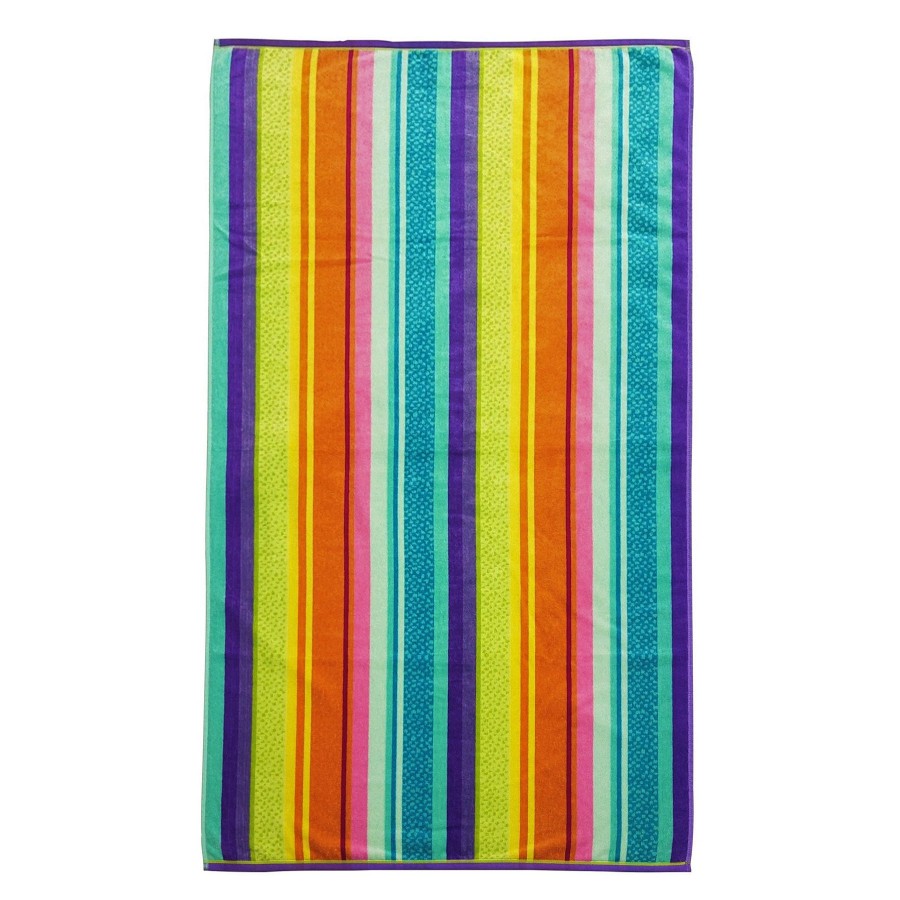 Bed & Bath * | Sugaro Rainbow Striped Beach Towel, 34 63 With Discount