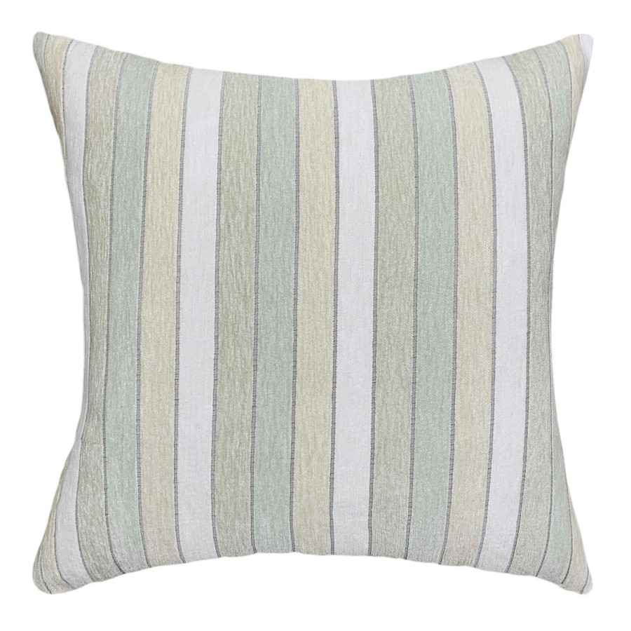 Decor & Pillows * | Tonal Sages Liam Striped Chenille Feather Throw Pillow, 20 Classical Style