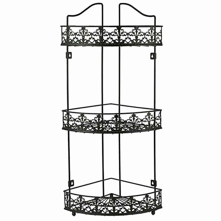 Bed & Bath * | 3-Tier Corner Rack Bronze Best Price Guaranteed