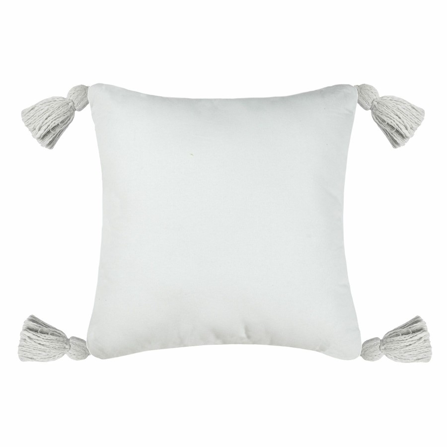 Decor & Pillows * | Tracey Boyd Light Blue Woven Tassel Throw Pillow, 20 Delicate Design