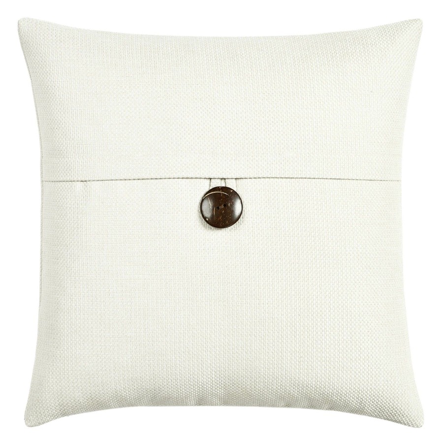 Decor & Pillows * | Clayton White Button Throw Pillow, 24 With Discount