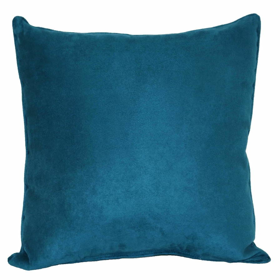 Decor & Pillows * | Teal Suede Throw Pillow, 18 Hot Sell