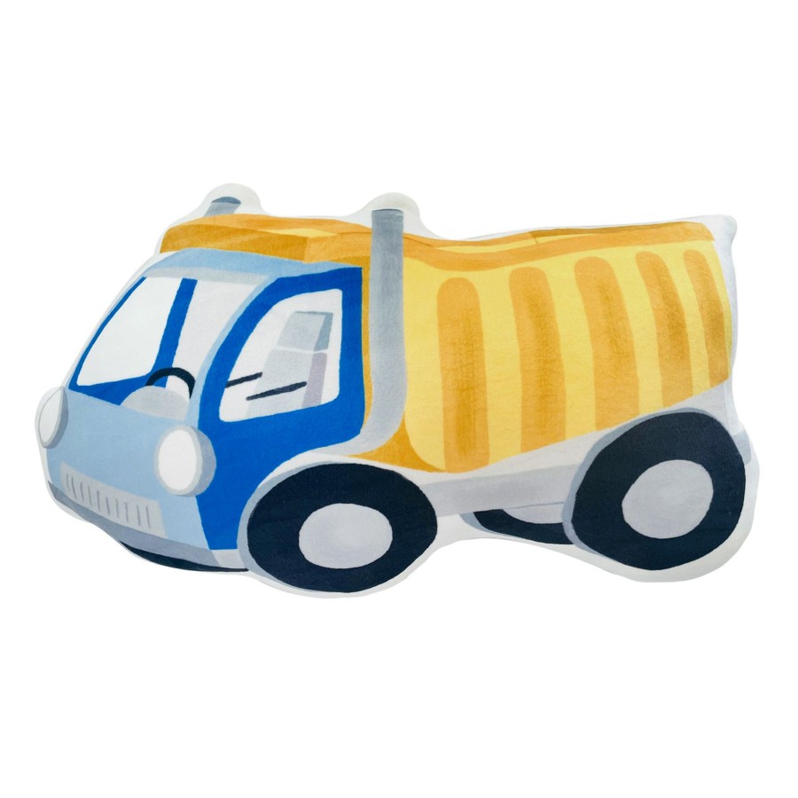 Decor & Pillows * | Dump Truck Plush Throw Pillow Hot Sell