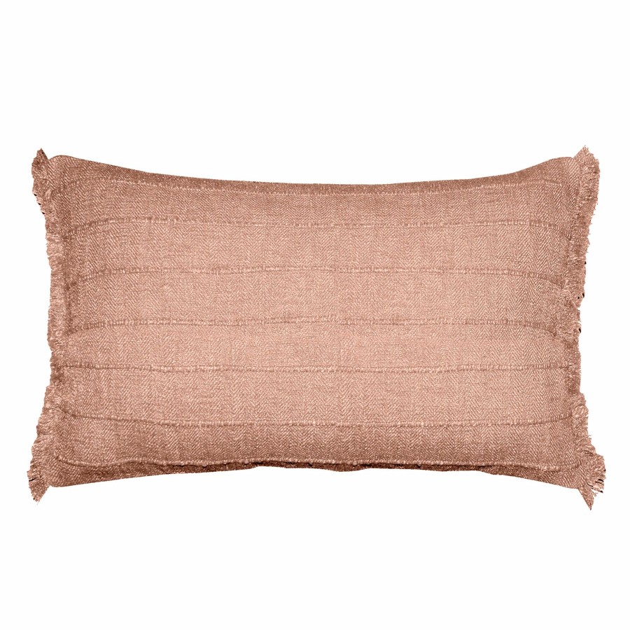 Decor & Pillows * | Peach Woven Fringe Throw Pillow, 14 24 Special Style