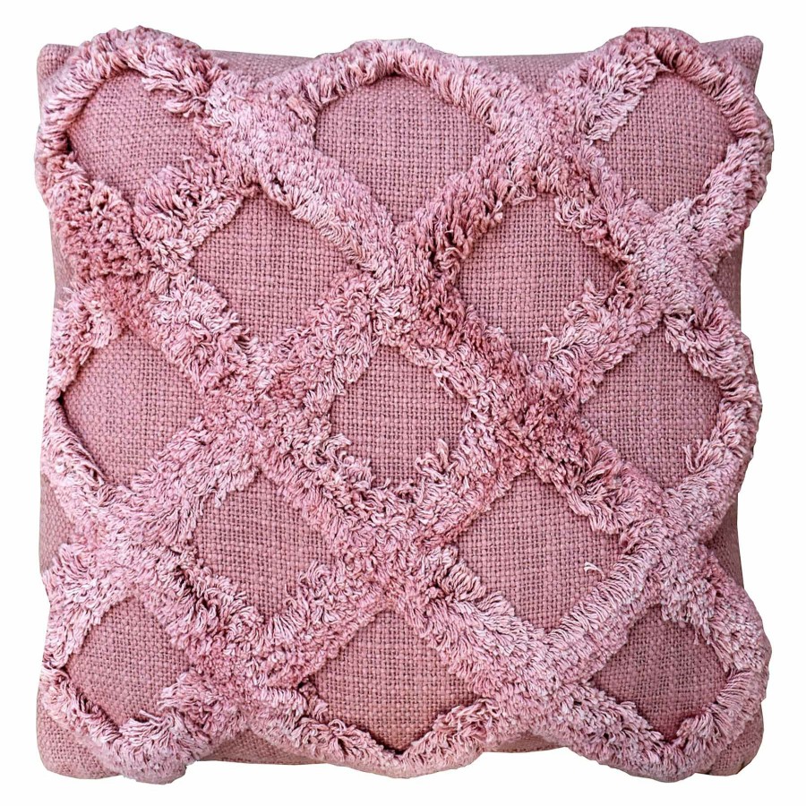 Decor & Pillows * | Pink Diamond Tufted Throw Pillow, 18 Sale Merchandise