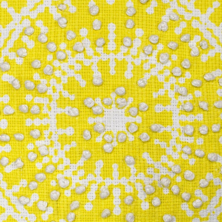 Decor & Pillows * | Tracey Boyd Yellow Medallion French Knot Throw Pillow, 18 Sale