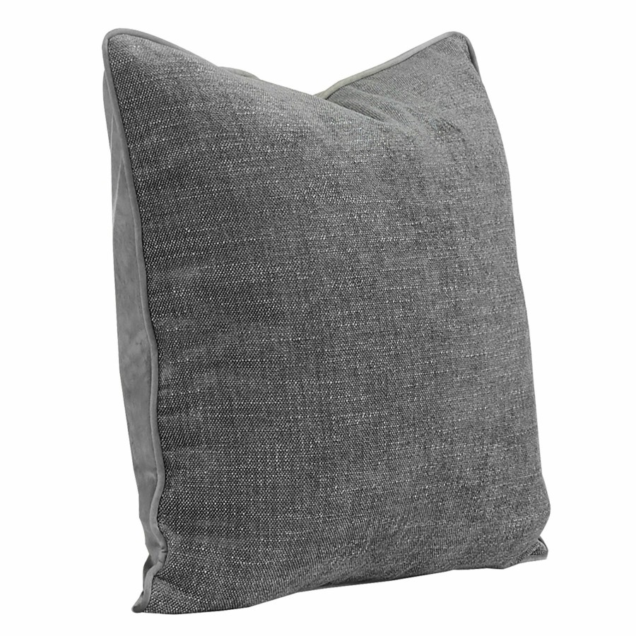 Decor & Pillows * | Grace Charcoal Grey Throw Pillow, 20 Tendy Style