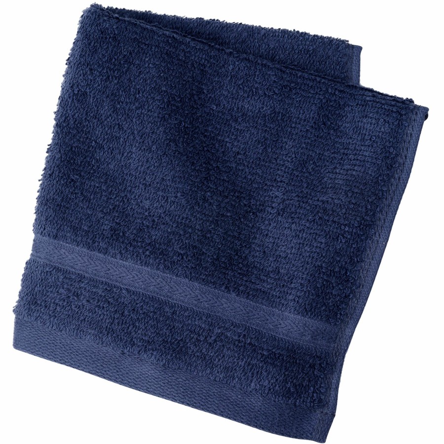 Bed & Bath * | Essentials Lt Navy Washcloth 12X12 Premium Product