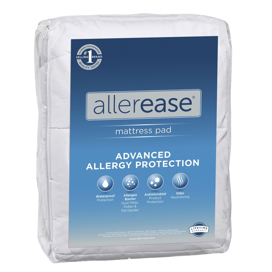 Bed & Bath * | Allerease Advance Allergy Protection Mattress Pad King With Discount