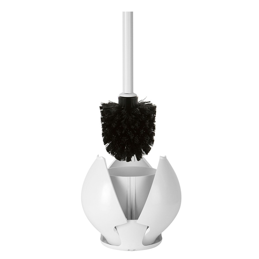 Bed & Bath * | White Firm Grip Tulip Bowl Brush Cut Price