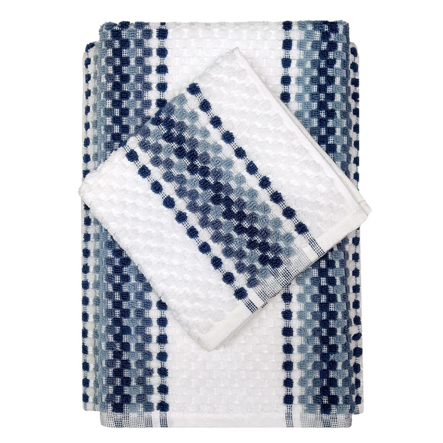 Bed & Bath * | Popcorn Bath Towel Blue 30X52 Hot Selling