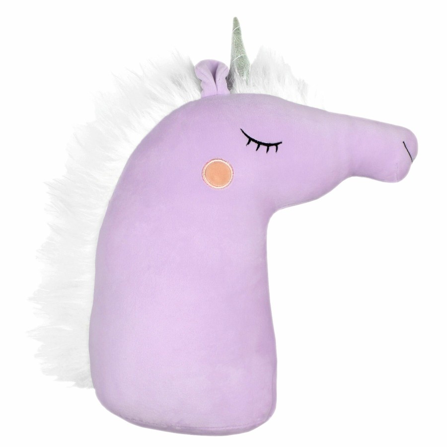 Decor & Pillows * | Purple Unicorn Plush Throw Pillow Fire Sale