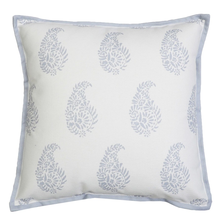 Decor & Pillows * | Georgina Grey Paisley Franca Flange Throw Pillow, 18 Top Sell