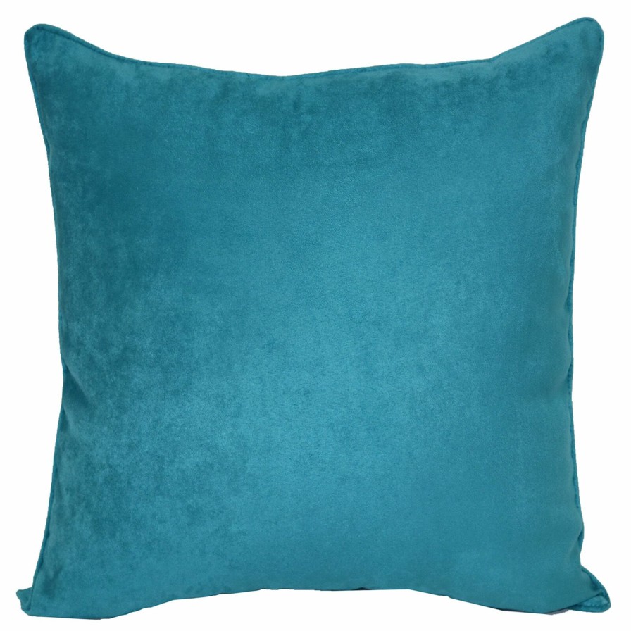 Decor & Pillows * | Turquoise Suede Throw Pillow, 18 Special Design