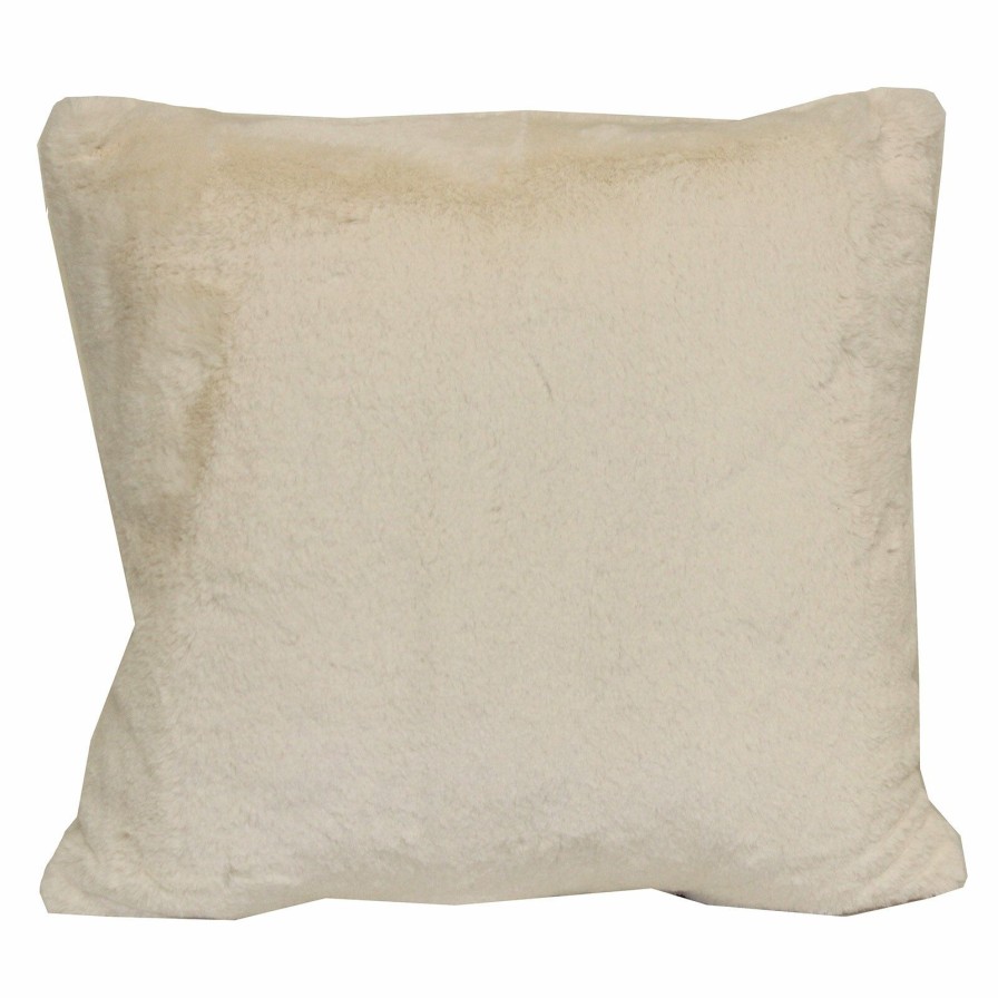 Bed & Bath * | Bristol Ivory Faux Fur Throw Pillow, 18 Top Sell