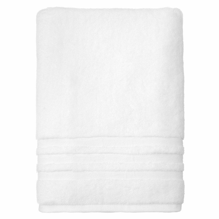 Bed & Bath * | Egyptian Bath Towel, White Tendy Style