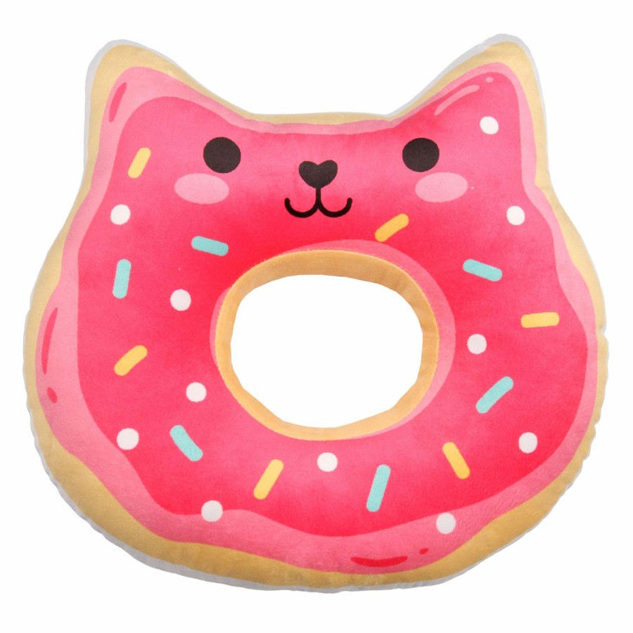 Decor & Pillows * | Donut Kitty Plush Throw Pillow Trend Model