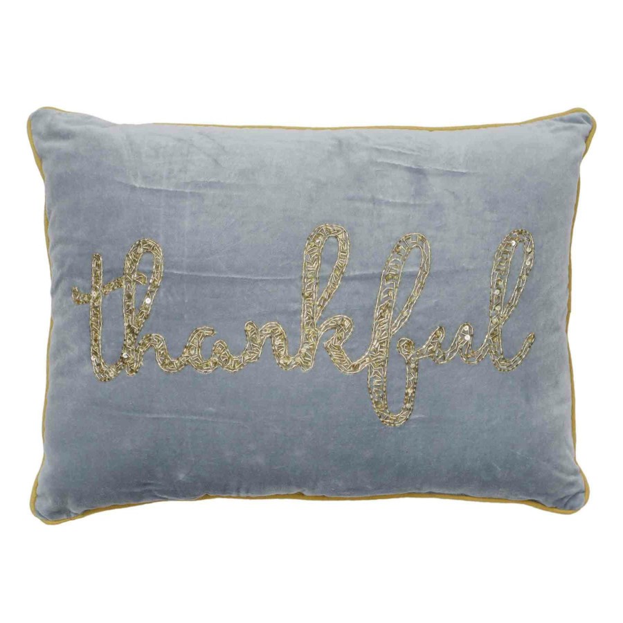 Decor & Pillows * | Honeybloom Thankful Beaded Throw Pillow, 14 20 Trend Model