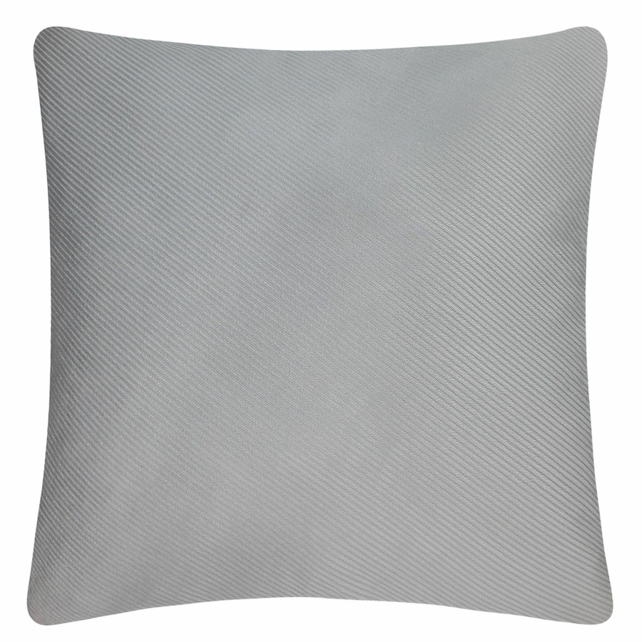 Decor & Pillows * | Light Grey Diagonal Striped Throw Pillow, 18 Online Discount