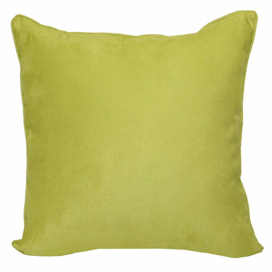 Decor & Pillows * | Lime Suede Throw Pillow, 18 Offering Discounts