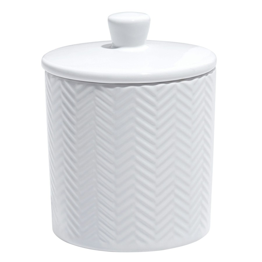 Bed & Bath * | White Ceramic Container Shoping Model