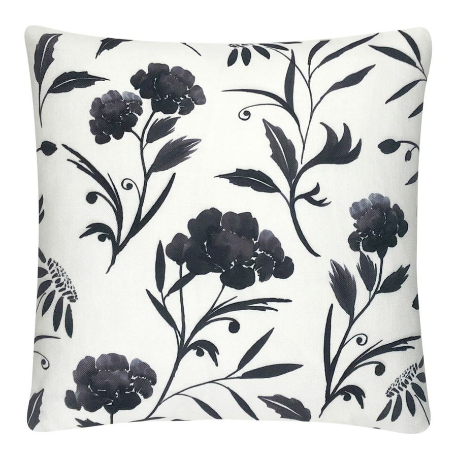 Decor & Pillows * | Black & White Floral Throw Pillow, 18 Premium Product