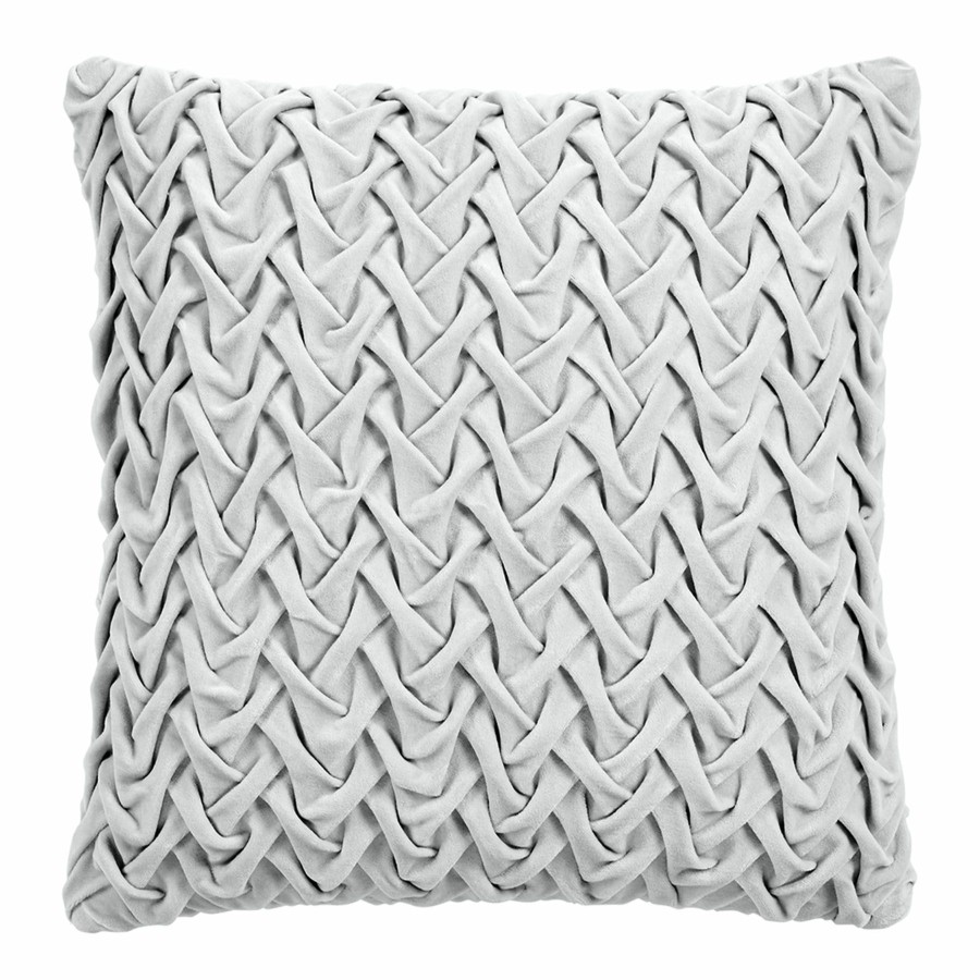 Decor & Pillows * | Grey Velvet Throw Pillow, 18 Hot Selling