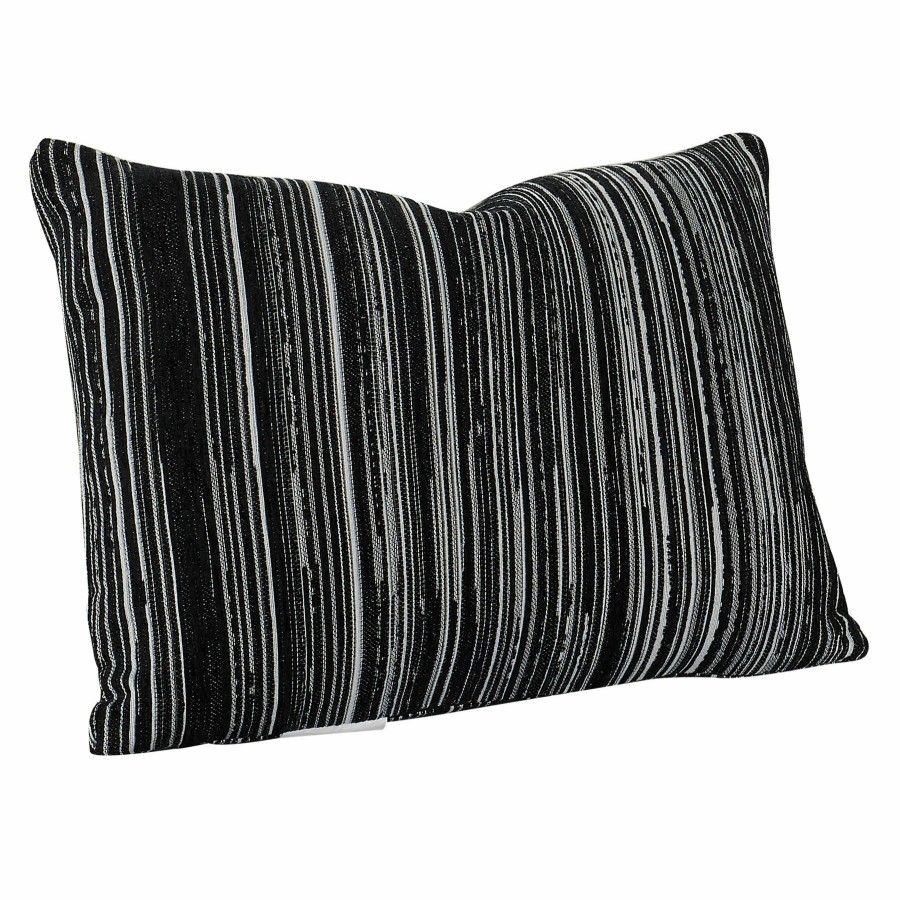 Decor & Pillows * | Chenille Black Multi-Stripe Throw Pillow, 14 20 On Discount