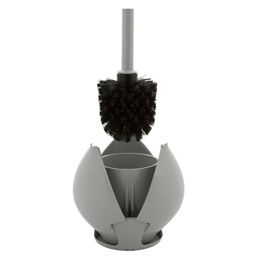 Bed & Bath * | Grey Firm Grip Tulip Bowl Brush Fire Sale