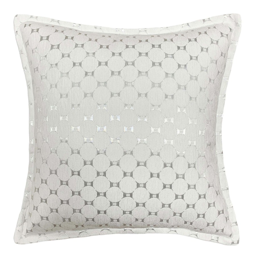 Decor & Pillows * | White Marquee Metallic Feather Throw Pillow, 20 Special Design