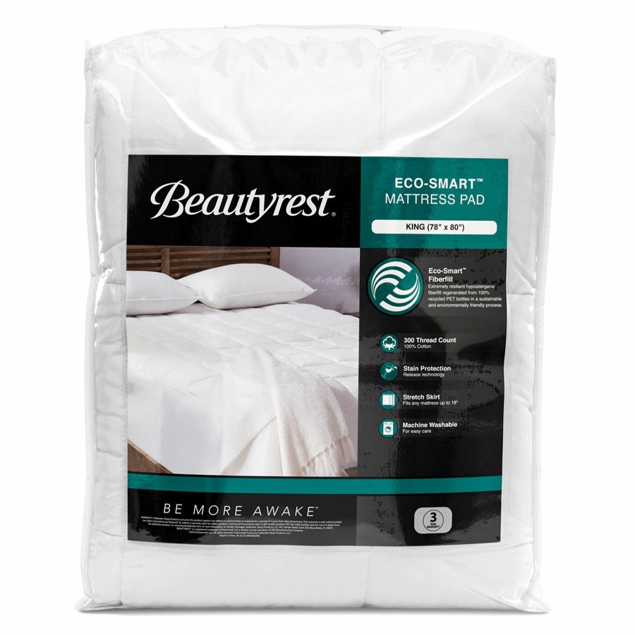 Bed & Bath * | 300 Thread Count Cotton Mattress Pad King Special Style