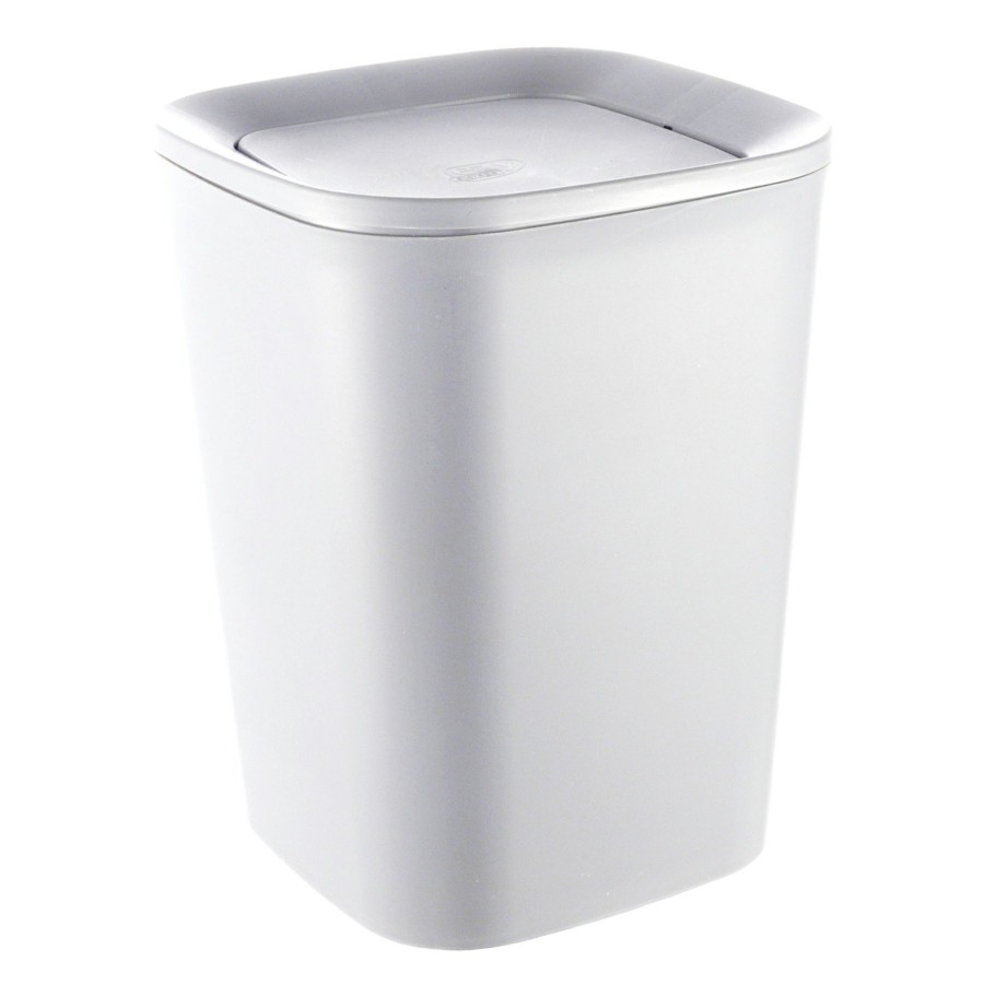 Trash Cans * | 5 L Swing Trash Bin White On Discount