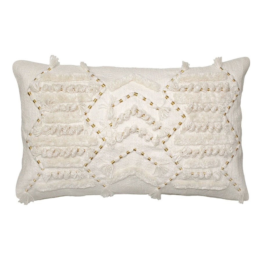 Decor & Pillows * | Escape To Marrakesh Ivory Embellished Throw Pillow, 14 24 Trend Model